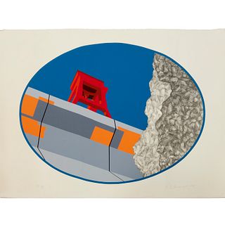 Allan D'Arcangelo, lithograph & silkscreen, 1976