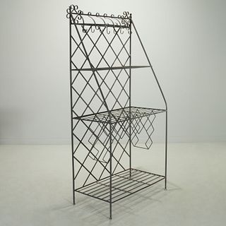 French style wrought iron baker's rack