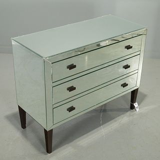 Directoire style mirrored chest of drawers