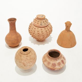 Group (5) African terracotta vessels