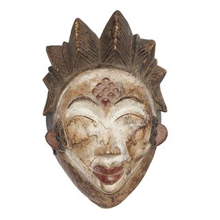 African Punu Okuyi polychrome dance mask