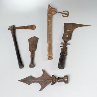 West African Peoples, (5) ceremonial knives