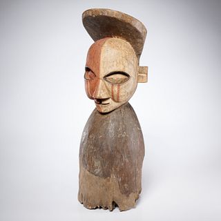 Large Pende carved polychrome funeral figure