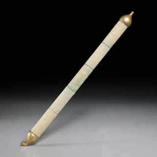 Chinese shagreen-clad opium pipe