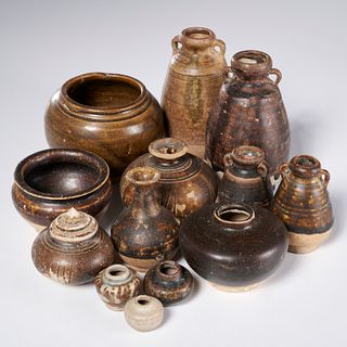 Group Chinese, Southeast Asian miniature stoneware