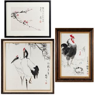 Chinese Modern School, (3) paintings