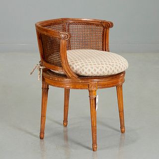 Antique Louis XV style caned bergere