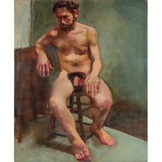 Charles Bowdish, nude male portrait, 1981