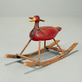Unusual American Folk Art duck rocker