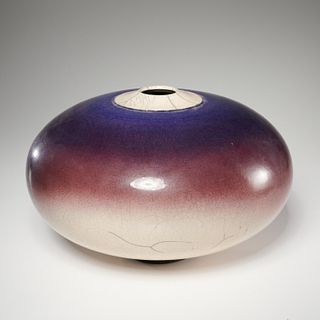 Bob Smith, large raku pottery vessel