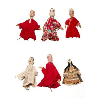 Group vintage Burmese theatre puppets