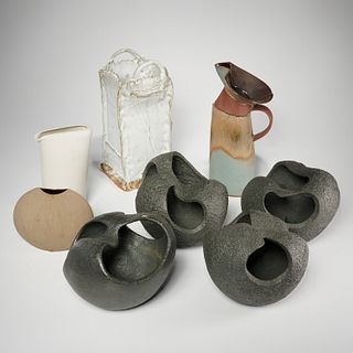 Studio Pottery group, (8) pieces