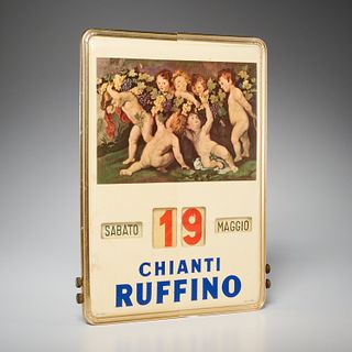 Mechanical advertising calendar, Chianti Ruffino