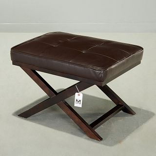 Designer leatherette X-form stool