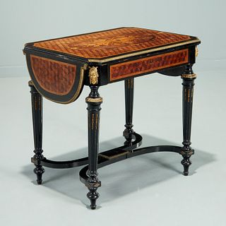 Napoleon III bronze mounted marquetry table