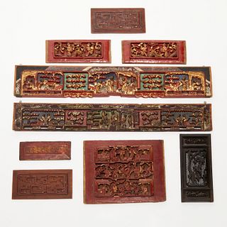 Group (9) Chinese architectural panels