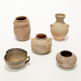 Early Chinese and Korean grey earthenware vessels