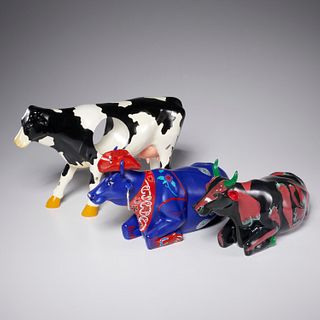 Cow Parade, (3) replica cow models