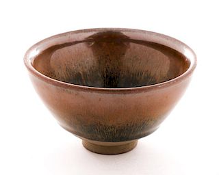 Hare's Fur Tenmoku Glazed Chinese Tea Bowl