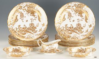 20 Royal Crown Derby Gold Aves Serving Items