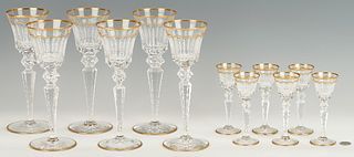 12 pcs St. Louis Excellence Crystal, Water Goblets & Cordials