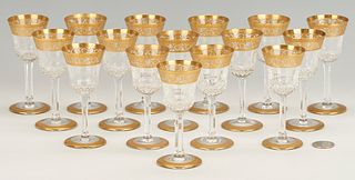 16 St. Louis Thistle Crystal Cordial Glasses