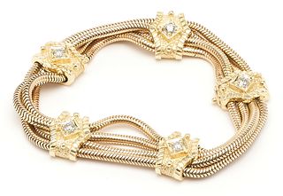 Aletto & Co. 14K Diamond Bracelet