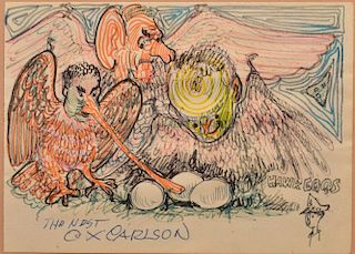 C.X. Carlson Political Satyr Titled "The Nest".