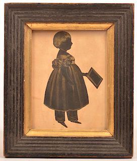 Silhouette of a Young Girl  attributed to J. Gapp.