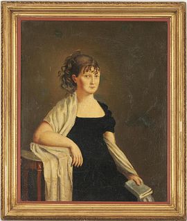 19th C. French O/C Portrait of Sophie Herpin de Fremont