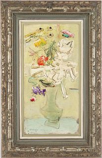 Sterling Strauser O/B Painting, Floral Still Life