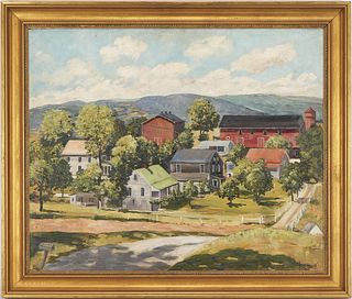 Henry Martin Book O/B Landscape Painting, New Holland, PA