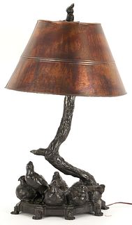 Bronze Lamp, Noontime Covey