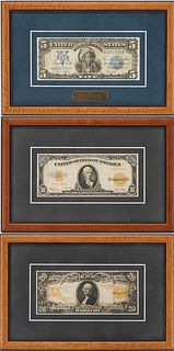 3 US Silver or Gold Certificates, incl. 1899 $5 "Indian Chief"