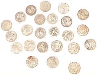 24 U.S. Morgan Silver Dollars, incl. 1879 Carson City