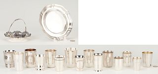 17 Continental Silver Items, incl. Beakers