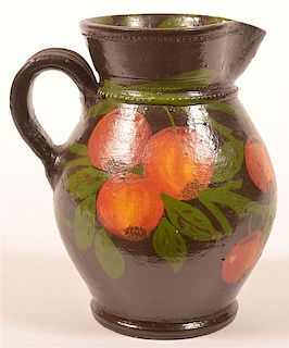 Redware Pitcher Attributed to Medinger Pottery