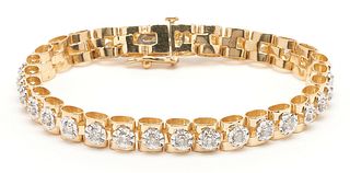 14K Diamond Tennis Bracelet