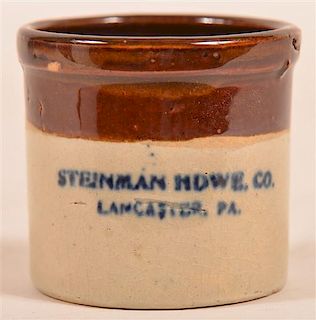 Steinman Hdwe. Co., Lancaster Miniature Crock.