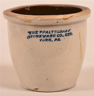 Pfaltzgraff Stoneware Mini. Advertising Crock.