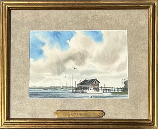 Loughlin, W/C Seascape with Dock