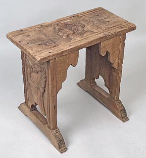 Renaissance Style Carved Oak Seat