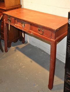 Antique Chinese Red Lacquered Side Table
