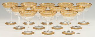 12 St. Louis Thistle Crystal Champagne Glasses, 2 of 2