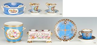 10 French Old Paris Porcelain Pieces Items