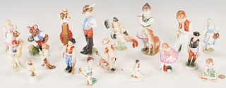 18 Herend Figurines, incl. Children & Animals
