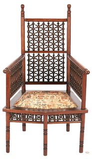 English Liberty & Co Labeled Moorish Chair