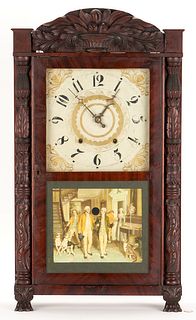 Eli Terry & Son Carved Mantle Clock