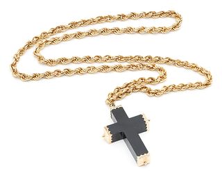 14K Gold Cross Necklace