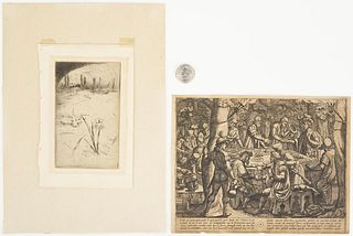 Two Prints, Whistler & Tempesta